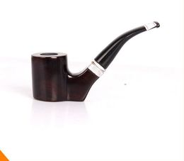 Ebony Bent Handle Hand Tobacco Bucket Is Provided with Filter 9mm