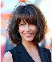 Short Straight Attractive Trendy Synthetic Brown Wig Hair For womens