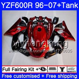 Body+Tank For YAMAHA YZF600R Thundercat 02 03 04 05 06 07 229HM.28 YZF 600R Pearl red black YZF-600R 2002 2003 2004 2005 2006 2007 Fairing