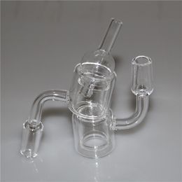 Smoking XXL Thermal Banger Quartz Nail 10mm 14mm 18mm Male Female Double Tube 100% Quartzs Bangers For Oil Rigs Glass Bongs