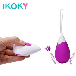 IKOKY Vagina Balls Wireless Remote Bullet Vibrator Clitoris Massager Sex Toys For Woman Sex Toys Jump Eggs S1018
