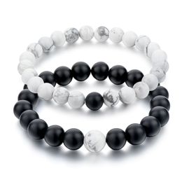 DIY Aromatherapy Essential Oil Diffuser Bracelet Natural Black&White Lava Stone Bracelet for Women Lovers Beads Mens Jewellery