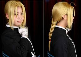 Fullmetal Alchemist Edward Elric's Wigs Long Blonde Cosplay Braid Hair Wigs