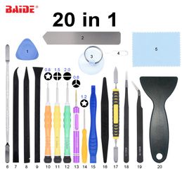 20 Piece Set Opening Replace Set 20 in 1 Mobile Phone Screwdriver Tools Kit For Tablet PC iPhone Repair All In One 100set/lot