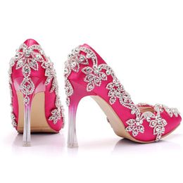 fuchsia heels wedding