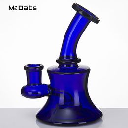 Glass Bong Water Pipes 14mm female Smoking Accessories Honeycomb Perc blue Bongs Heady Mini Pipe wax Oil Rigs small bubbler Hookahs beaker