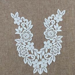 NEW patches fabric collar Trim Neckline Applique for dress/wedding/shirt/clothing/DIY/craft/Sewing flower Floral lace vine leaf