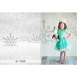 Bokeh Polka Dots Photography Backdrops Printed Snowflakes Newborn Baby Shower Props Kids Girls Christmas Party Photo Background