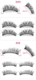 Full eyes magnetic lashes handmade reusable false eyelashes 2 magnets natural look 25styles DHL Free