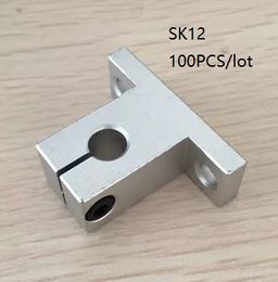 100pcs/lot SK12 SH12A 12mm linear rail support linear rail shaft bearing linear rail rod support support for cnc router 3d printer parts