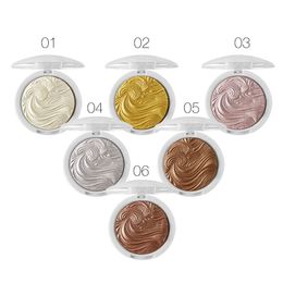 Wholesale 3D Shimmer Powder Highlighter Palette Face Base Illuminator Makeup Bronzers Highlight Contour Silver Golden