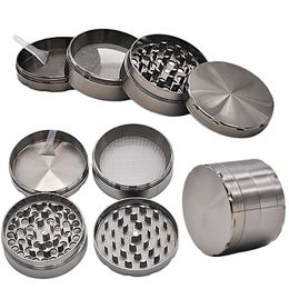 Metal Tobacco Smoke Herb Grinder 58*43mm 4 layer Luxury Smoking Pipe Detector Grinding Machine Philtre Accessories WX9-813