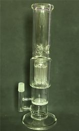 Glass bongs 8 arm one honeycomb percolator 5mm thick glass water pipes with 18mm bowl tall 15 inch Smoking Accessories