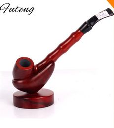 Bamboo Pipe Red Sandalwood Long Rod Pipe Filter Detachable Yanju