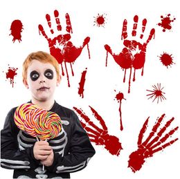 Bloody Footprints Floor Clings halloween decorations scary halloween props Party Decorations Decals Stickers Supplies, 8 designs to choose