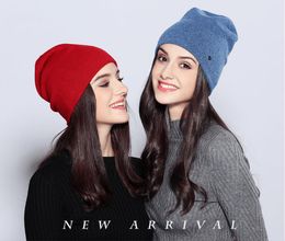 High Quality Women's Beanie Hat Winter Warm Casual Knitted Cashmere Beanies Ladies Skullies Beanies Hat Bonnet