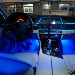 Soft And Flexible Nature 5m Diy Atmosphere Car Interior Led El Tube Neon Light Line With 12v Inverter