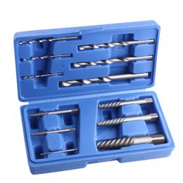 Freeshipping 12Pcs/lot Screw Extractor Twist Drill Bit Broken Bolt Remover Drill Guide Bits Set Electric Tools Accessories