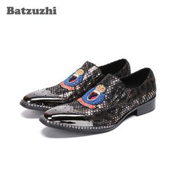 Italian Type Luxury Men's Dress Shoes Pointed Toe Genuine Leather Shoes Men Business an Party Footwear Handmade, EU38-46, US6-12