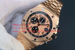 Factory direct sale Luxury Mens Watches Wristwatch Limited Quartz Chronograph 18k Pink Gold Stainless Steel Men's Watch Watches