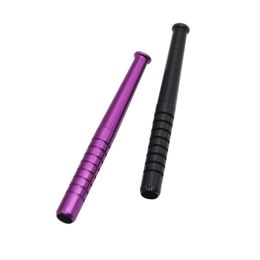 New Colorful Mini Aluminum Alloy Straight Type Smoking Pipe Filter Innovative Design Baseball Pole Portable High Quality Hot Sale DHL Free