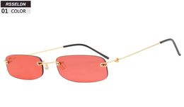 Sunglasses Women Men Summer Black Red Pink Small Rectangular Sun glasses For women UV400 Retro Shades