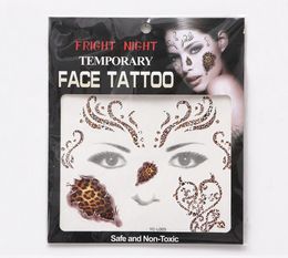 fright night Face Eye tattoo Temporary Tattoo Sticker Waterproof Self Adhesive Paste Halloween Costume Cosplay Party Makeup Body Art