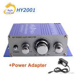 HY2001 Mini Amplifier Auto Car Stereo power Amplifier HiFi Audio CD DVD MP3 Durable player Car Power Amplifier With power adapter