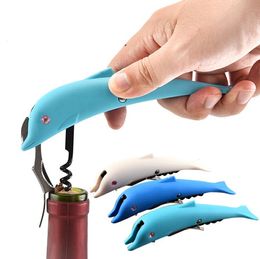 High Quality Creative Dolphin Cork Screw Corkscrew MultiFunction Wine Bottle Cap Opener Beer Bottle Opener SN1209