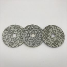 3 Step Polishing Pad 4 inch (100 mm) for Granite Marble Artifical Stone Circle Polishing Wheel Sander Disc Abrasive Pad Dry or Wet 3 Pcs/lot