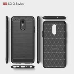 DHL Free Wholesale Mobilephone Cases For LG G7 Cover Luxury Soft TPU cover for LG Q7 Backcover for LG Q stylus case