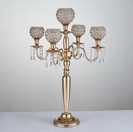 New styleWedding Flower vase Metal Gold Flower Stand Table Centerpieces wedding Decoration best00109