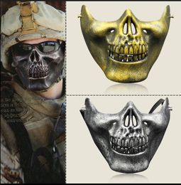 Halloween mask field mask skulls Half a face protective mask of terror outdoor Horror Cosplay