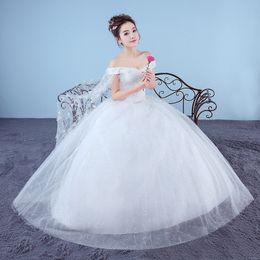 2018 Newest Princess Ball Gown Wedding Dresses Women Appliques Vintage Bride Gowns Long Customized Vestido De Noiva