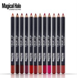 Magical Halo lipliner Professional Waterproof Bright Pencil Lip Liner Pencil For Lips Long Lasting Lipliner Pen Makeup Cosmetic 12pcs/set