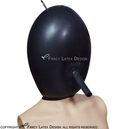 sexy latex rubber fetish Canada - Inflatable Sexy Latex Hoods Rubber ball Masks Cocoon Balloon Fetish Bondage Breathing Play Hood 0174