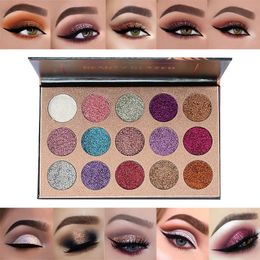 BEAUTY GLAZED 15 Colour Pressed Glitters Eyeshadow Palette Professional Long Lasting Glitter Magnet Palette Diamond Cosmetic