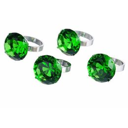 New green 40mm napkin rings crystal glass crystal diamond napkin holder glass wedding desk decor