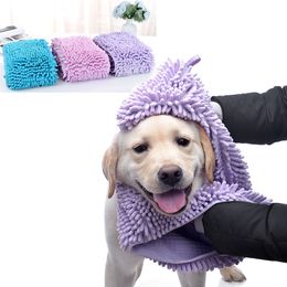 Pet Bath Towel Quick Fast Drying Absorbent Cat Dog Bath Blanket Fiber Chenille Grooming Towels Puppy Dog Cleaning Gloves 60*35CM