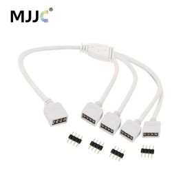 4 pin led extension cable Australia - Strip Accessories 1 to 2 3 4 Ways Output 4 Pin 10MM Female Connector Splitter RGB LED Strips Extension Cable for 5050 LED Strips