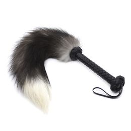 PVC Leather Sex Whip Feather Flogger Tail Fetish Sex Toys For Couples Spanking Paddle Adult Games Bondage Restraints Products