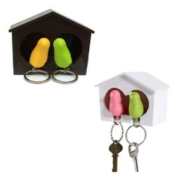 Paar Paar Spatz Vogel Haus Nest Whistle Schlüsselanhänger Schlüsselanhänger Schlüsselbund Rack Vogel