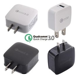 Qualcomm Quick Charge 3.0 US Travel Wall Charger power adapter QC 3.0 fast charging plug for iphone 5 6 7 plus for samsung s6 s7 s8 plus pc