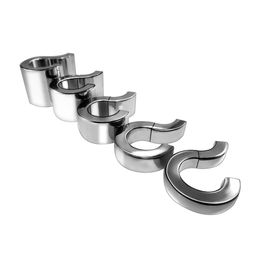 Penis Cock Rings 5 Size Heavy Duty Magnetic Stainless Steel Ball Weight Scrotum Stretcher Metal Dick Ring Delay Ejaculation Male Sex Toy