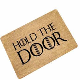 Mdct Funny Hold The Door Doormats Entrance Welcome Floor Mats Rubber Back Hallway Doorway Bathroom Indoor Area Rugs Carpet