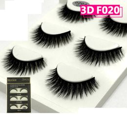 3D Mink Lashes 21 Styles Handmade Soft Thick Natural Long False Eyelashes Fake Eye Lash 3 Pairs Eye Extention High Quality