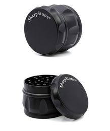 High quality Sharpstone Drum Grinder Herb Grinders 63mm Metal Grinders 4 Parts Zinc Alloy Sharpstone smoking grinders