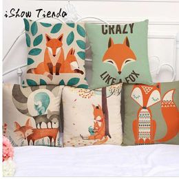 Fox Print Sofa Bed Home Decoration Pillow Case Cushion Cover HOT Cute Animals Cushion Cover Pillowcase Home Decor