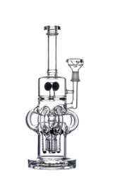 Unique Black Heart Handmade Hookah Thickness Base Glass Bongs with Bolts Water Pipe 14mm Male Joint Vapor Hookah