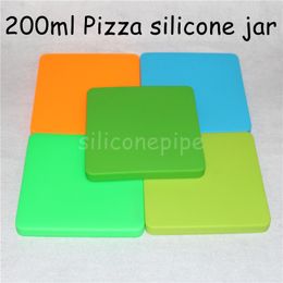 200ml Nonstick Wax Containers Silicone Pizza Concentrate Silicon Square Container Big Jars Dishes Mats Dab Dabber Tool Extra Large Jar